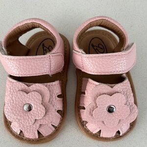 Charming Pink Floral Kids Sandals